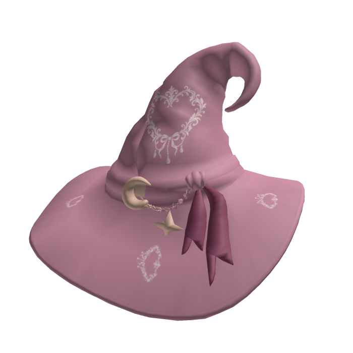 Pink Heart Love Witch Hat