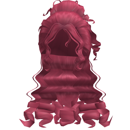 ♡ curly girly hair in hot pink Roblox item