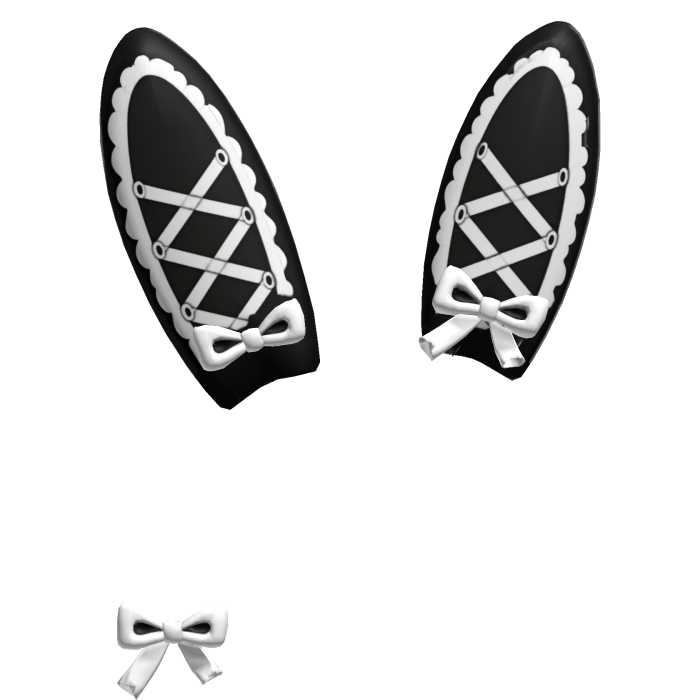 vkei goth white lace bunny ears with bow