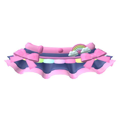 ♡ mezzo rainbow pink tweencore jean skirt 🌈