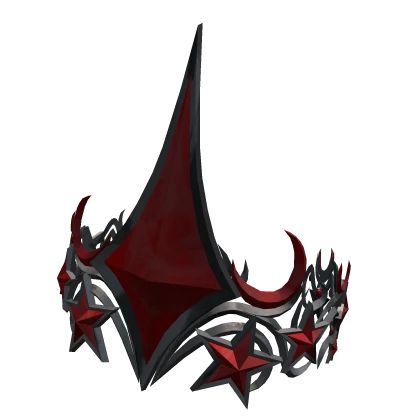 Crimson Black Starry Night Crown [LIMITED] Roblox item render