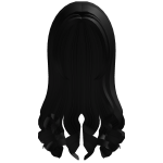𐔌♡ ⋮ dolly long curly princess hair in black