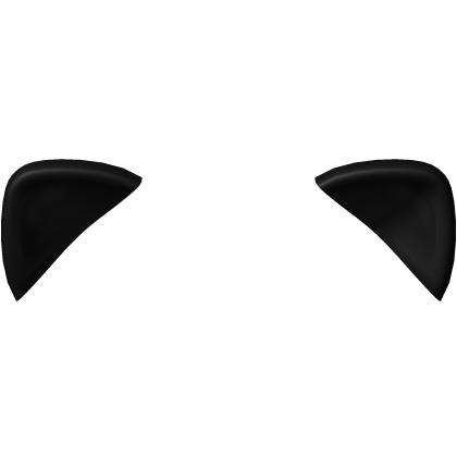 kawaii neutral cat ears in full black