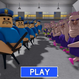 POLICE ARMY VS GRANDMA PRISON RUN! (Obby)
