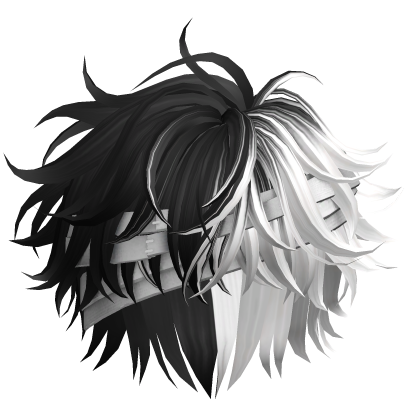 Black&White Messy Bandaged Hair