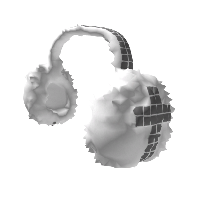Studded ear muffs white scene moe goth grunge Roblox item