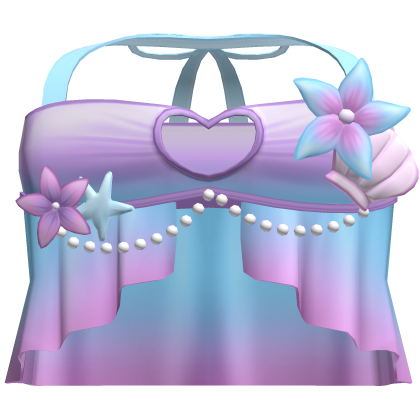 . ‿ ♡ cute purple ombre tropical top ⊹ . ୨୧