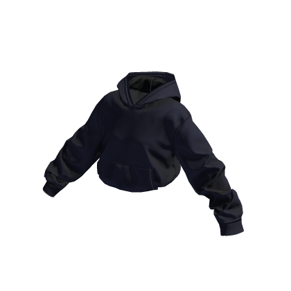 Oversize Crop Hoodie (Navy) thumbnail