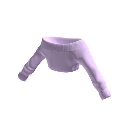 Purple Crop Off Shoulder Sweater thumbnail