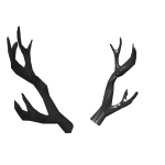 Black Sparkle Time Antlers