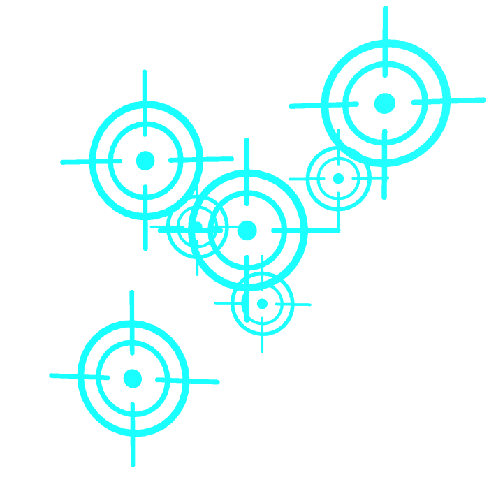 Neon Cyan Target Marks