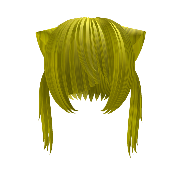 🖤꒱yellow kitty razor bangs messy vampire pigtails