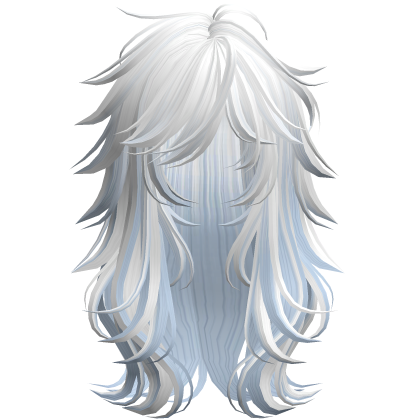 Scene Wispy Flared Wolfcut White&Blue