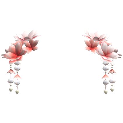 White Floral Lotus Headpiece in Hair Roblox item