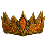 (CODE= 3480 ) Wealthy 24k Golden Lava Gem Crown