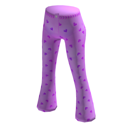 Heart Flare Jeans Purple