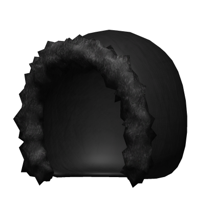 Oversized Black Fur Hood