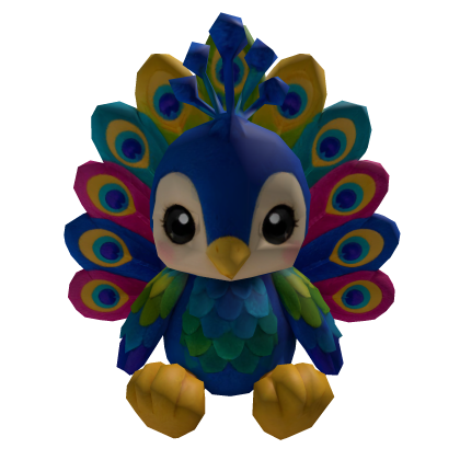 Colorful peacock hat Roblox item