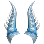 Sky Blue Heart Horns