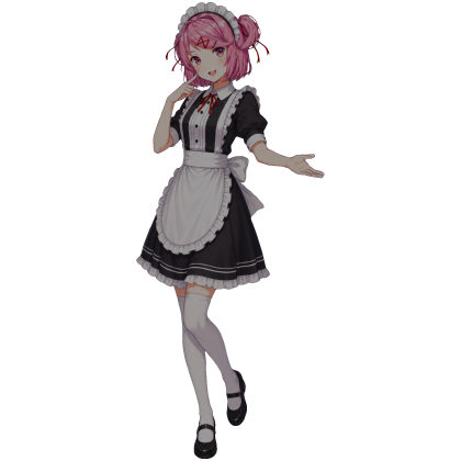 Natsuki Maid Cutout [DDLC] Roblox item
