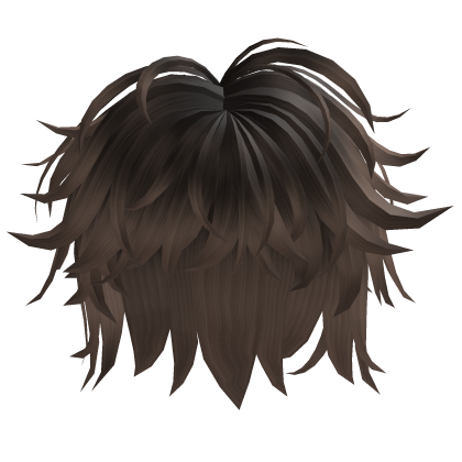 Fluffy Messy Anime Boy Hair (Black to Brown) Roblox item
