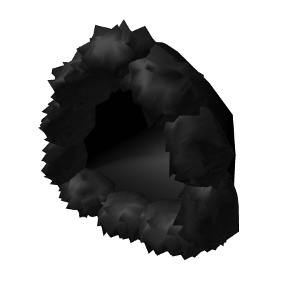 Fluffy Black Winter Hood