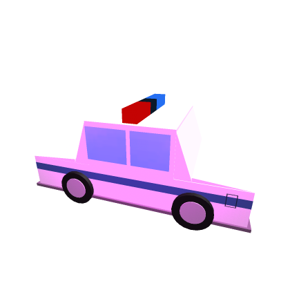 Police Car Moving And Lights On