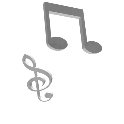 White music notes hairclip