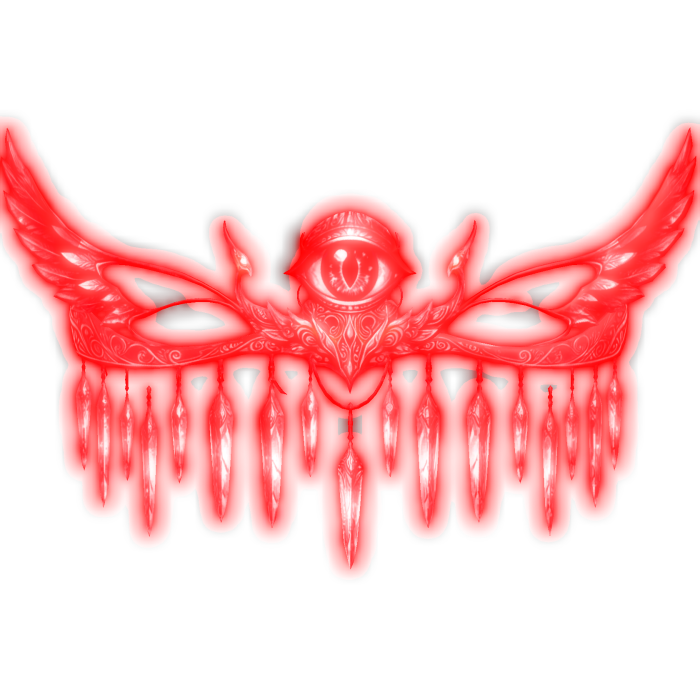 Glowing Godly Angel Eye Crown (Red) - Emissive