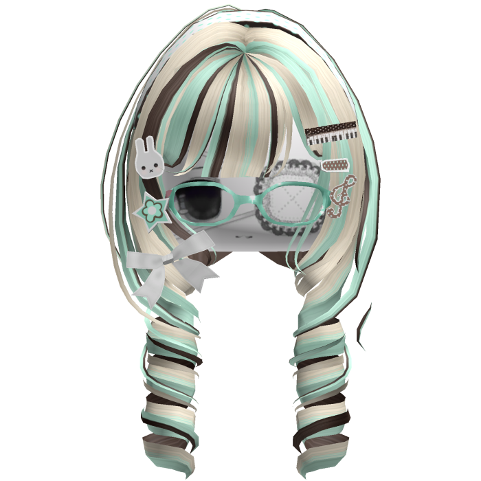 ♡ Moe Cutesy Curly Hair W/ Moe Face (Choco Mint)