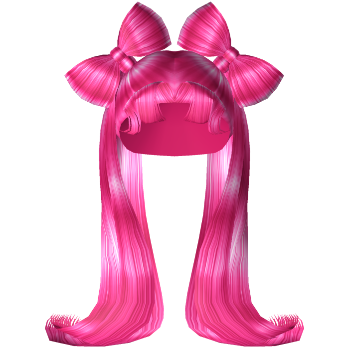Y2K Hot Pink Diva Bow Pigtails