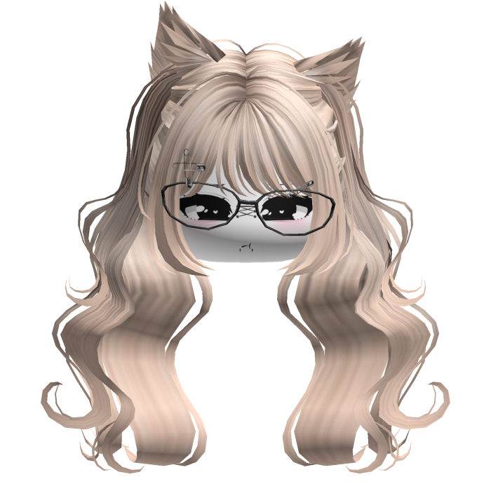 Wavy Moe Pigtails w/ Cat Ears (Platinum)
