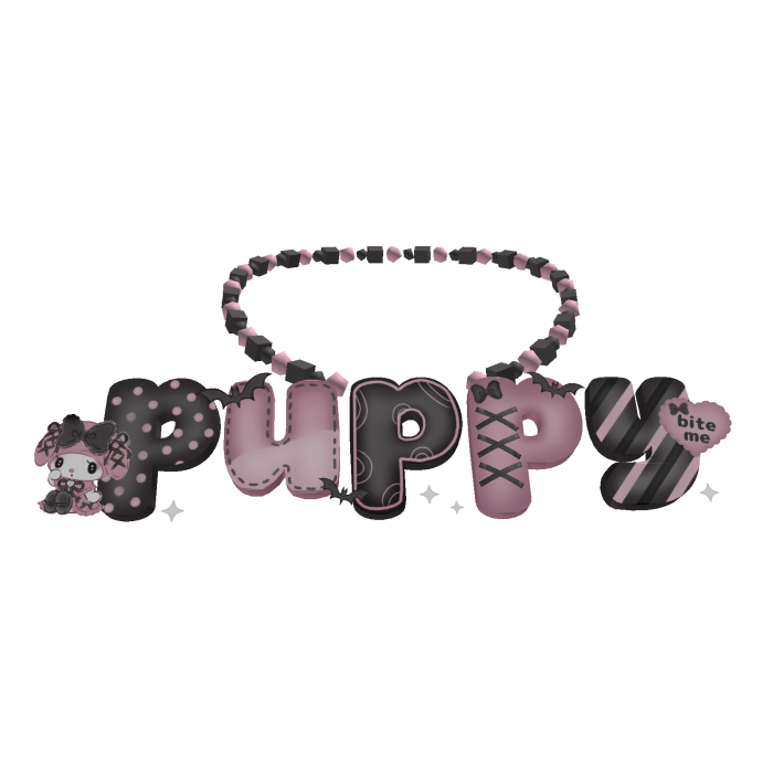puppy melody necklace