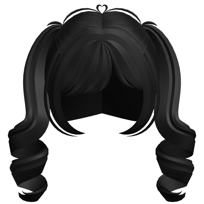 ˗ˏˋ ♡ cutest swirly curled pigtails in black