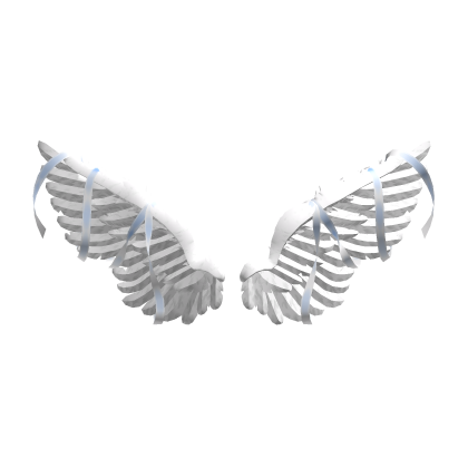 Ribboned Wings White Blue Roblox item