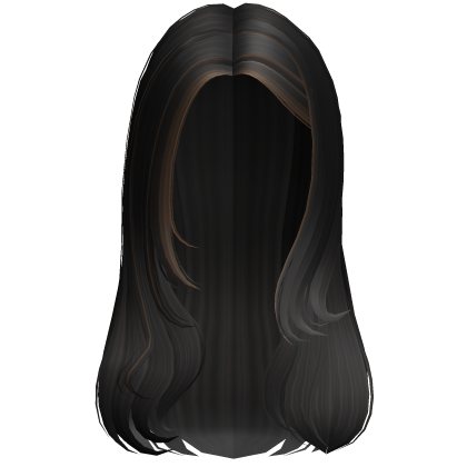 Cute Preppy Soft Wavy Hair [Black w/ Highlights] Roblox item