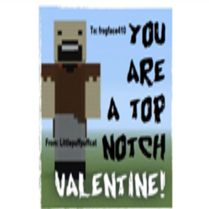 MineCraft Notch Valentines Day Card Roblox decal