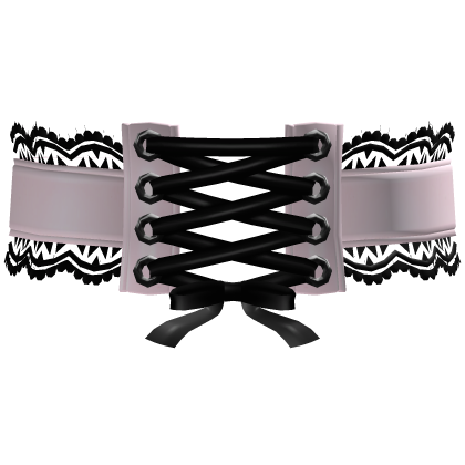 gothic laced choker w bow and lace pink 3.0