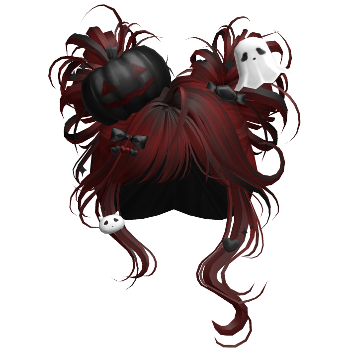 Spooky Halloween Pumpkin Buns  (Red&Black)