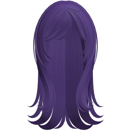 purple wispy wavy gothic moe long layered hair Roblox item