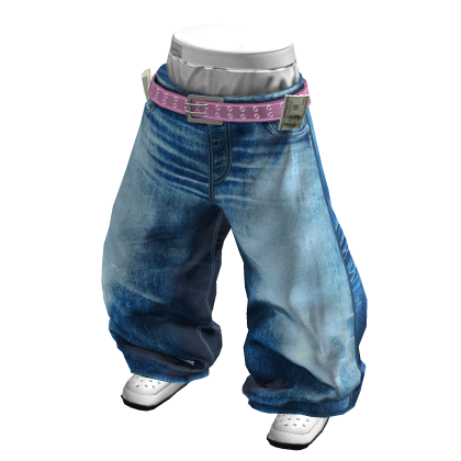 Y2K Money Sagging Jeans(Light_Blue)