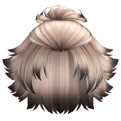 Wavy Anime Ponytail Boy Hair (Platinum & Black) Roblox item