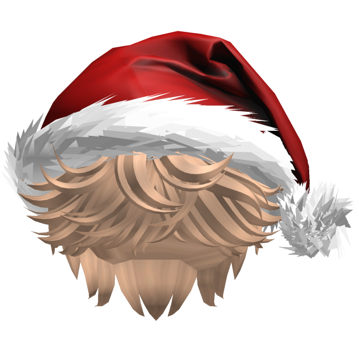 Messy Fluffy Blonde Hair a Santa Hat Y2k