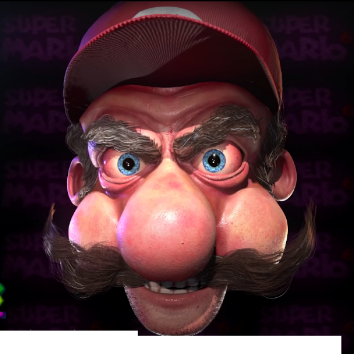 Mario head RTX on - Mario 64 Roblox decal