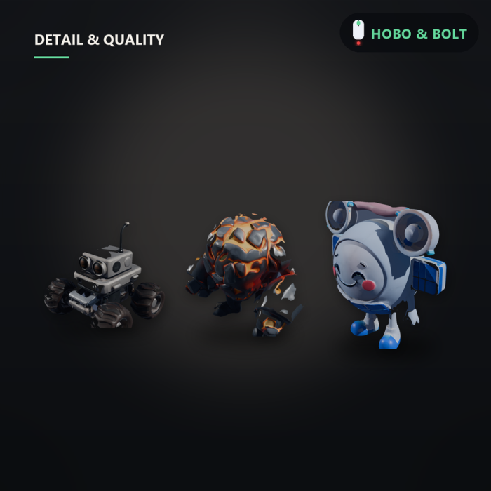 5 Brainrot Space Mascots – Modular Character Kit preview 1