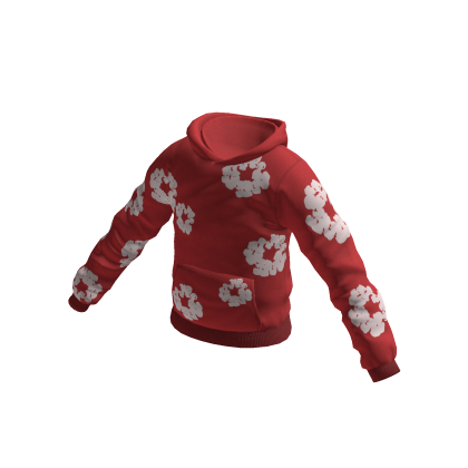 Red denim tears hoodie