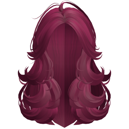 Fluffy Dark Hot Pink Wispy Layered Hair