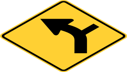 Slight Left Intersection Sign Roblox decal