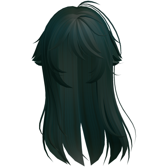 Teal Shy Moe Cat Girl Windy Whispy Hair