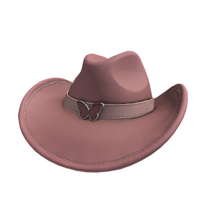 Blush Rose Butterfly Cowgirl Hat.